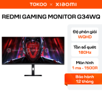 Màn hình máy tính Redmi Gaming Monitor G34WQ (Model 2024) – Kích thước 34 inch, độ cong 1500R, độ phân giải 3440 × 1440px, tốc độ làm mới 180Hz