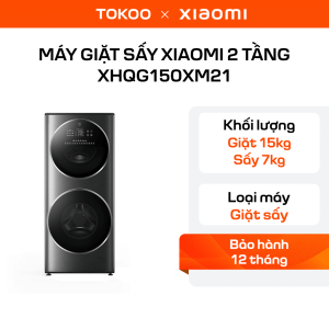 Máy Giặt Sấy Xiaomi Mijia 2 Tầng XM21 Giặt 15Kg Sấy 7Kg – Ion bạc khử trùng, sấy biến tần BLDC