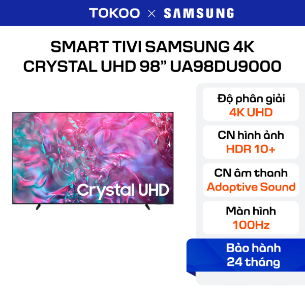 Smart Tivi Samsung 4K Crystal UHD 98 inch UA98DU9000