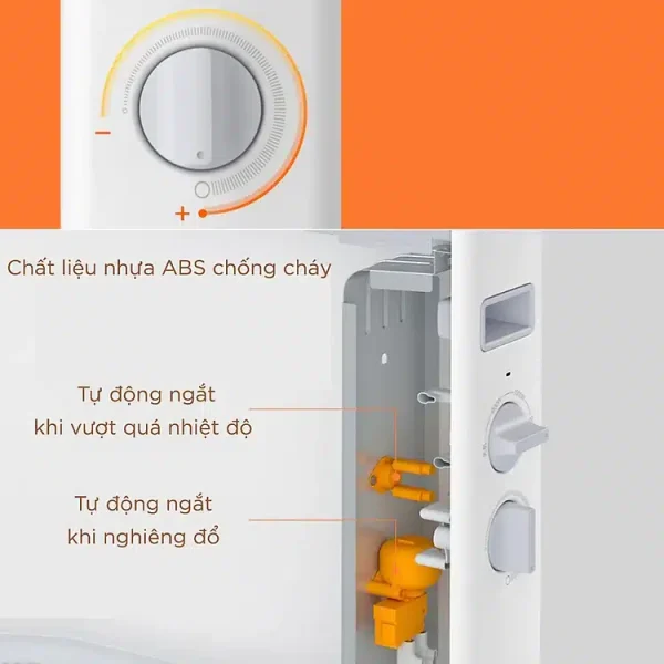 Máy Sưởi Xiaomi Smartmi 1S DNQ04ZM, phiên bản nút vặn, không kết nối wifi - Hàng chính hãng