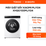 Máy Giặt Sấy Xiaomi Mijia MJ104 Giặt 10kg, sấy 7kg – 26 chương trình giặt sấy, khử trùng 99,999%