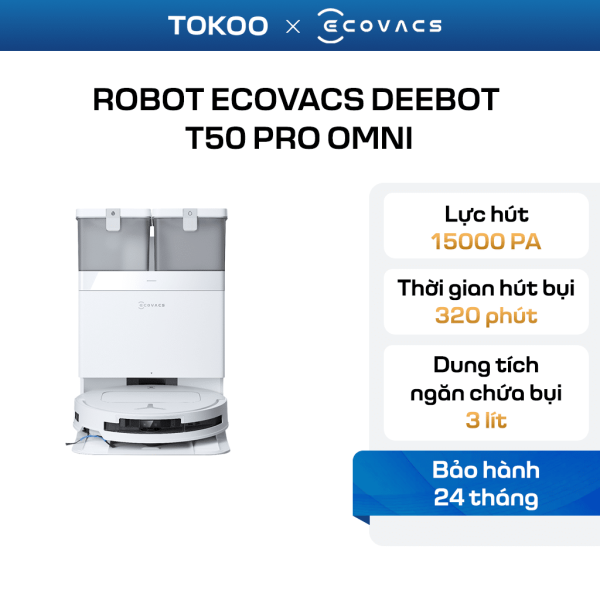Robot hút bụi lau nhà Ecovacs Deebot T50 Pro OMNI