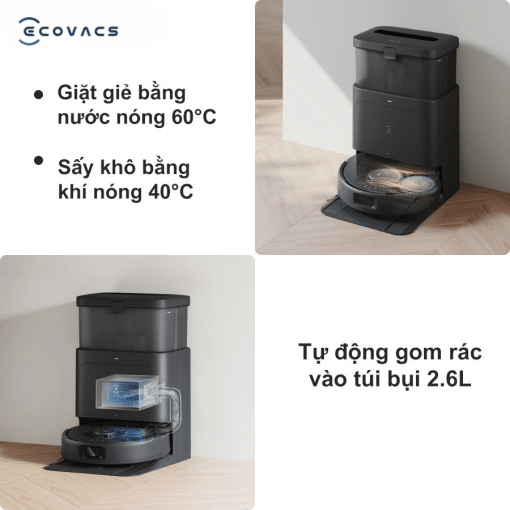 Robot hút bụi lau nhà Ecovacs N30 PRO OMNI