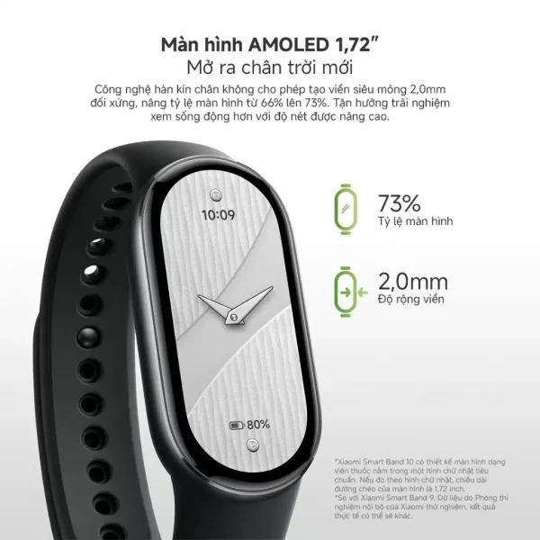 Vòng Đeo Tay Thông Minh Xiaomi Mi band 10 Theo Dõi Sức Khỏe, Bản Quốc Tế