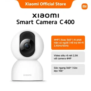 Camera thông minh Xiaomi C400 Bảo mật thông minh với độ rõ nét 2,5K 4MP | Xoay 360° | AI phát hiện có người