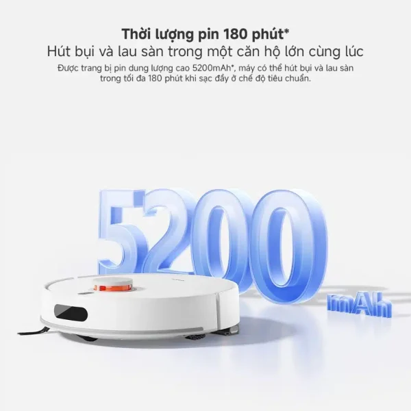 Robot hút bụi Xiaomi Vacuum H40, lau sàn 2 trong 1, Lực Hút Mạnh 10000Pa - Bản Quốc Tế