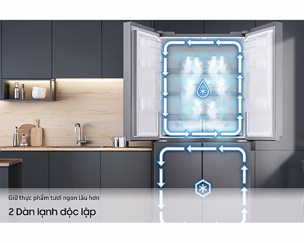 Tủ lạnh Samsung Inverter 488 lít Multi Door RF48A4010B4/SV