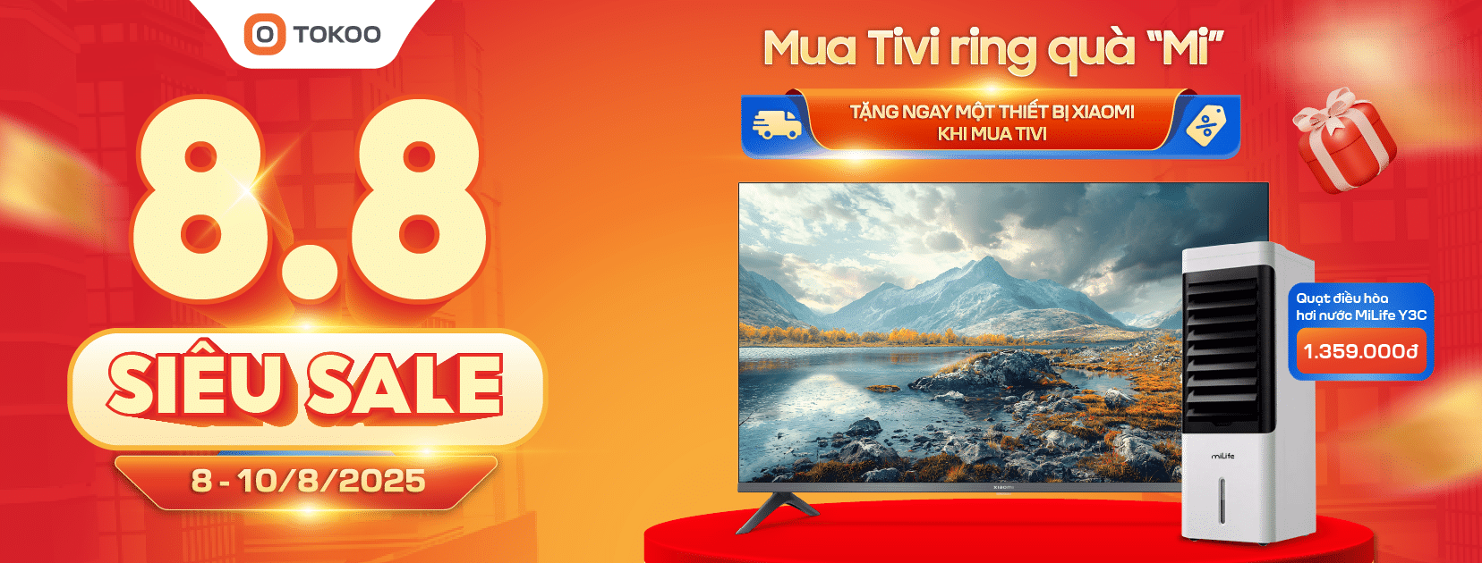 Sự kiện 8.8 Siêu Hot: Mua Tivi Xiaomi – Tặng Quà MiLife Cao Cấp