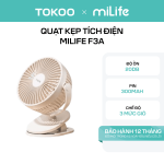 Quạt kẹp tích điện miLife F3A
