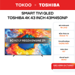 Smart Tivi QLED Toshiba 4K 43 inch 43M450NP