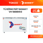 Tủ Đông Mát Sanaky Inverter 365 Lít VH-5699W3