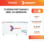 Tủ đông mát Sanaky 485L VH-6699W4K