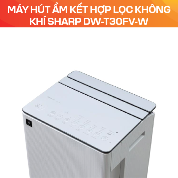 Máy hút ẩm kết hợp lọc không khí Sharp DW-T30FV-W