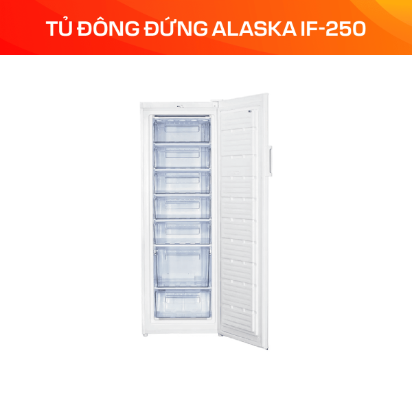 Tủ Đông Đứng Alaska 250 Lít IF-250