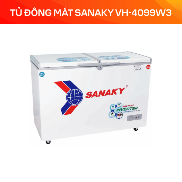 Tủ Đông Mát Sanaky Inverter 280 lít VH-4099W3