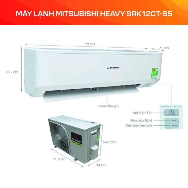 MÁY LẠNH MITSUBISHI HEAVY SRK12CT-S5
