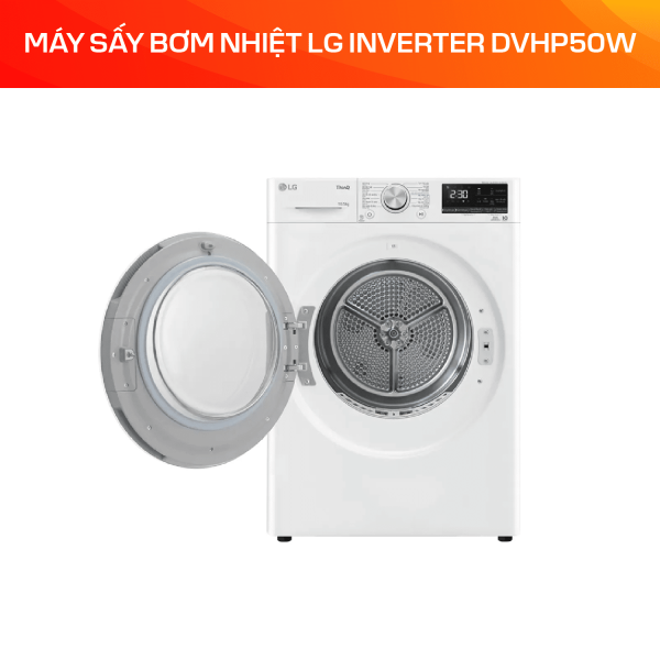 Máy sấy bơm nhiệt LG Inverter 10.5 kg DVHP50W