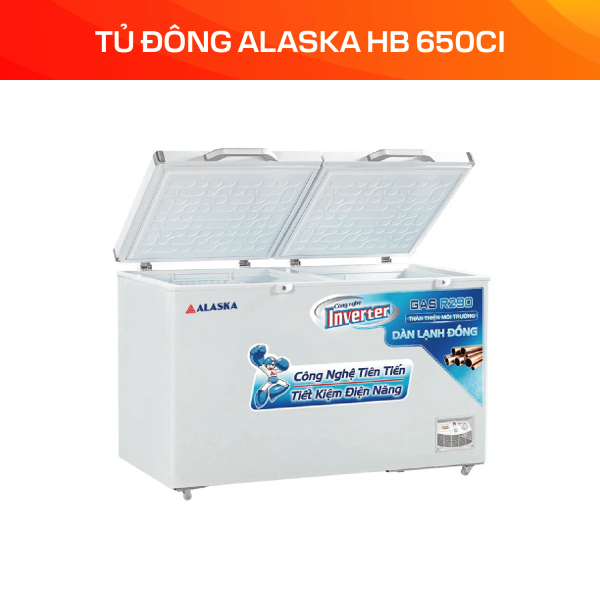 Tủ Đông Alaska Inverter 518 Lít HB-650CI