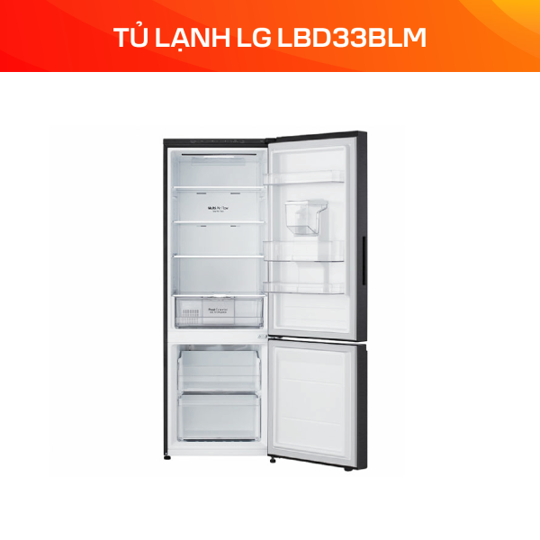Tủ lạnh LG Inverter 332 lít LBD33BLM