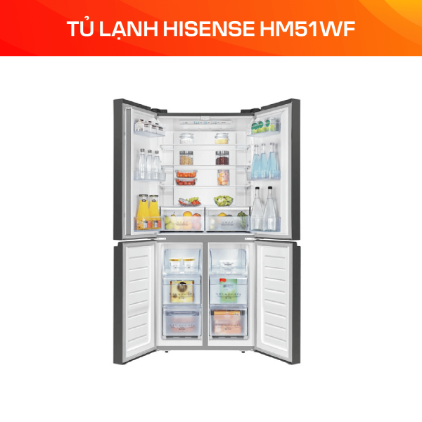 Tủ Lạnh Hisense Inverter 454 Lít HM51WF