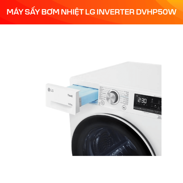Máy sấy bơm nhiệt LG Inverter 10.5 kg DVHP50W