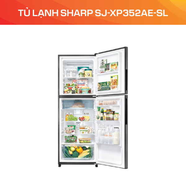 Tủ lạnh Sharp SJ-XP352AE-SL