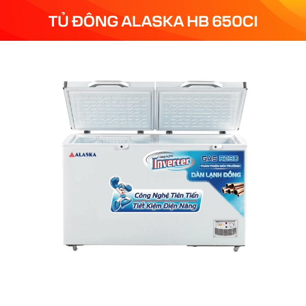 Tủ Đông Alaska Inverter 518 Lít HB-650CI