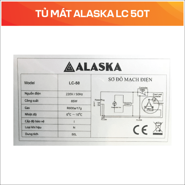 Tủ mát Alaska LC 50T