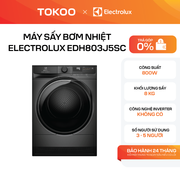 Máy sấy bơm nhiệt Electrolux EDH803J5SC